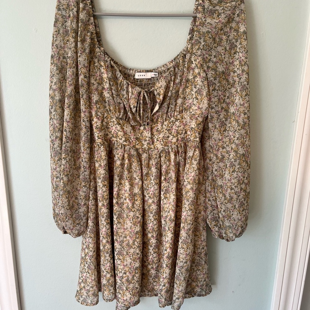 Floral Print Mini Dress